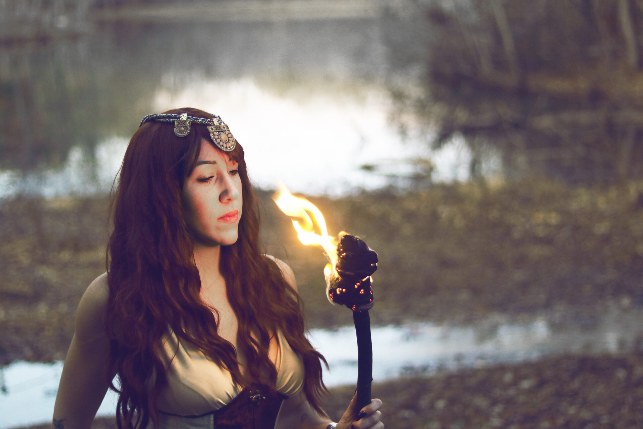 Using torches is a dramatic way to level up your magical ritual.