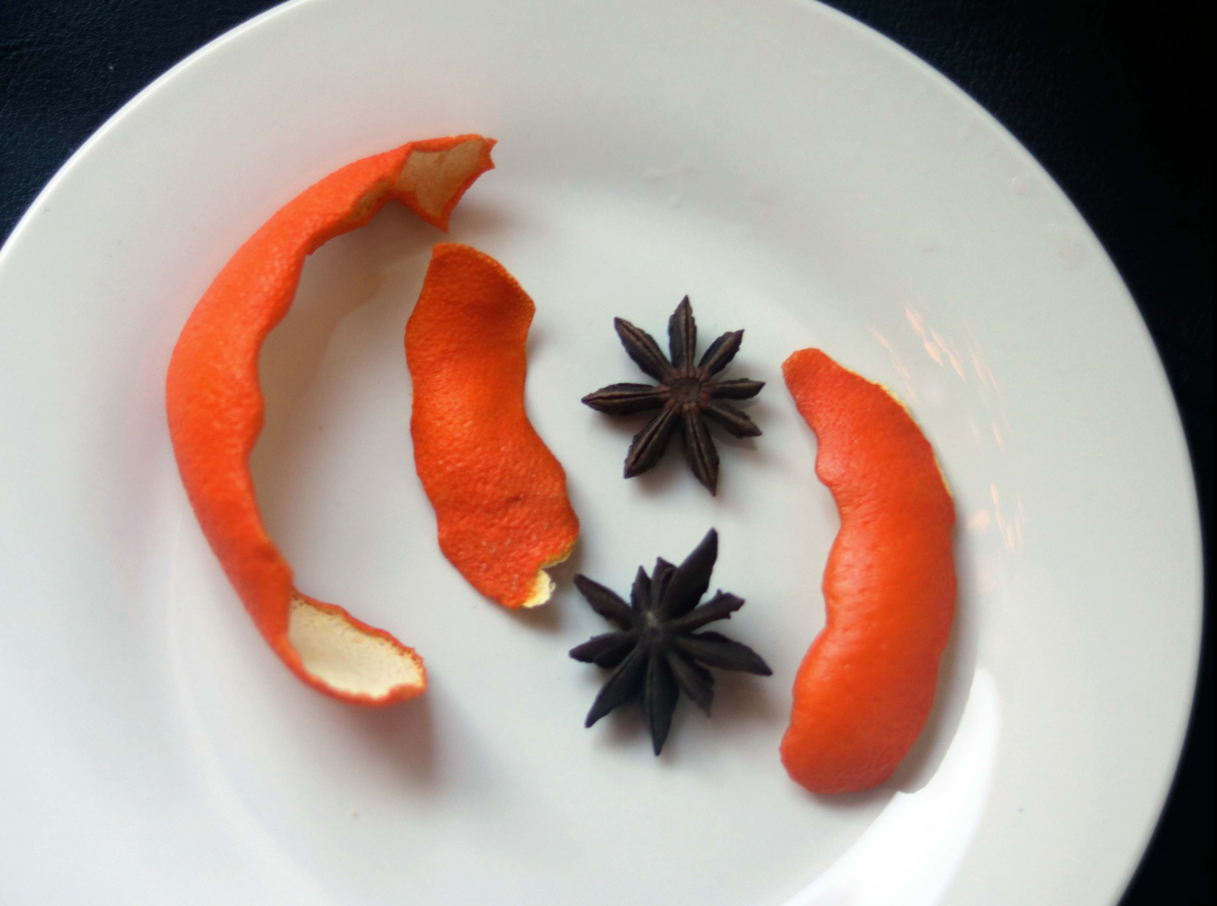 orange peel and star anise