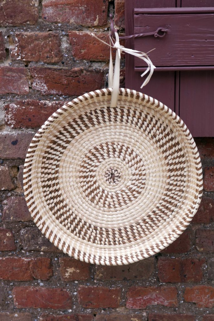 Geechee handwoven sweetgrass basket.