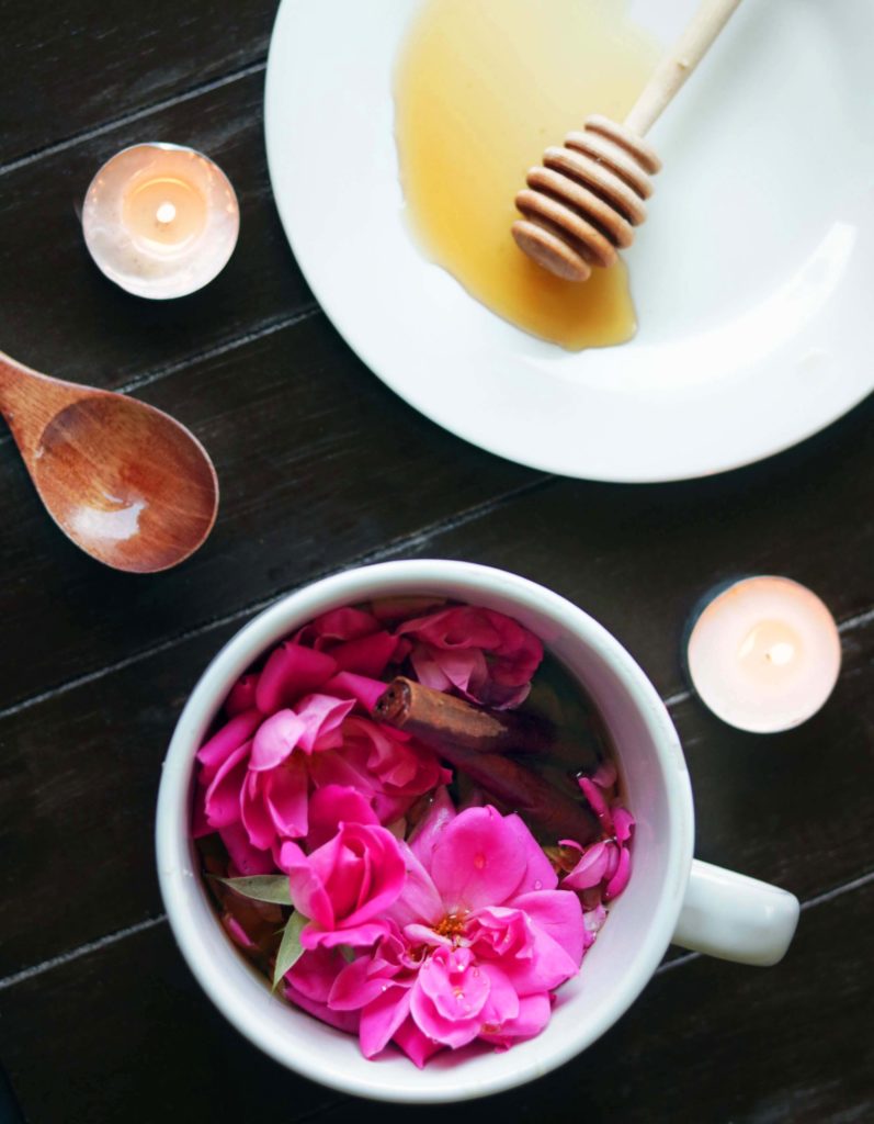 Aphrodite cinnamon honey rose witchcraft magick tea spell for love, attraction and romance.