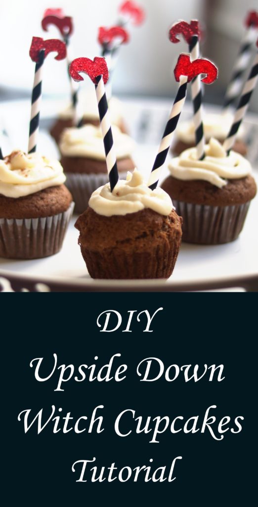 DIY upside down witch cupcakes tutorial.