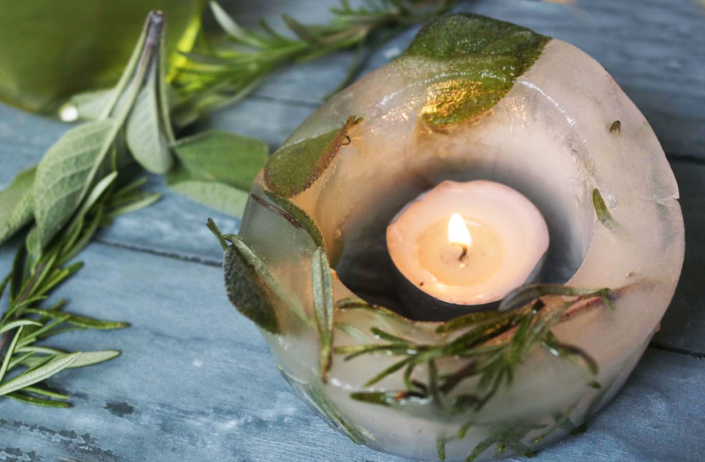 Fire and ice. Combine them with these ice candle lanterns for a little elemental magic on your altar.