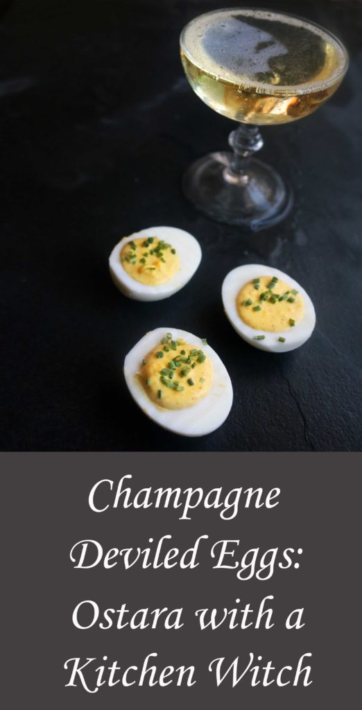 Celebrate Ostara with these creative, sophisticated champagne deviled eggs.