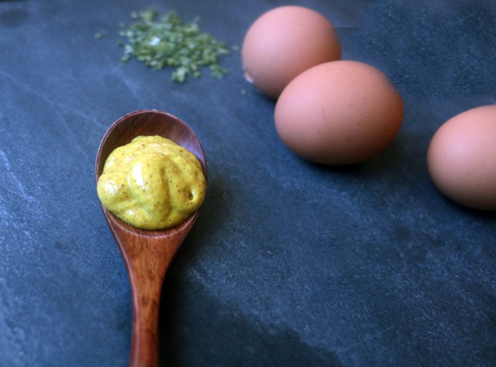 These champagne deviled eggs use simple, natural ingredients for a super chic addition to your Easter or Ostara table.