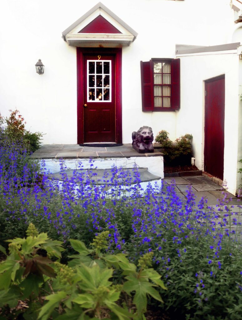 English garden at the Red Fox Inn in Middleburg, Virginia.