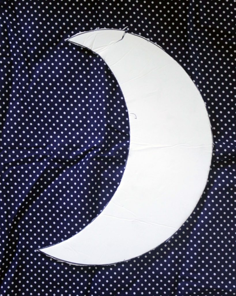 DIY crescent moon sewing pattern.