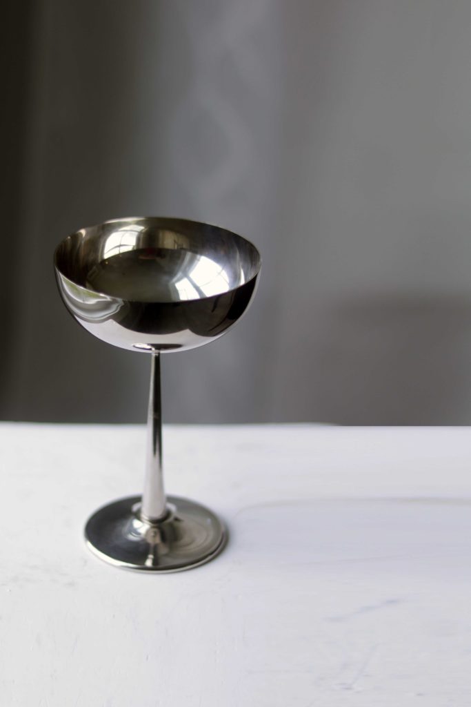 Vintage chalice with elegant, clean lines and a graceful silouette.