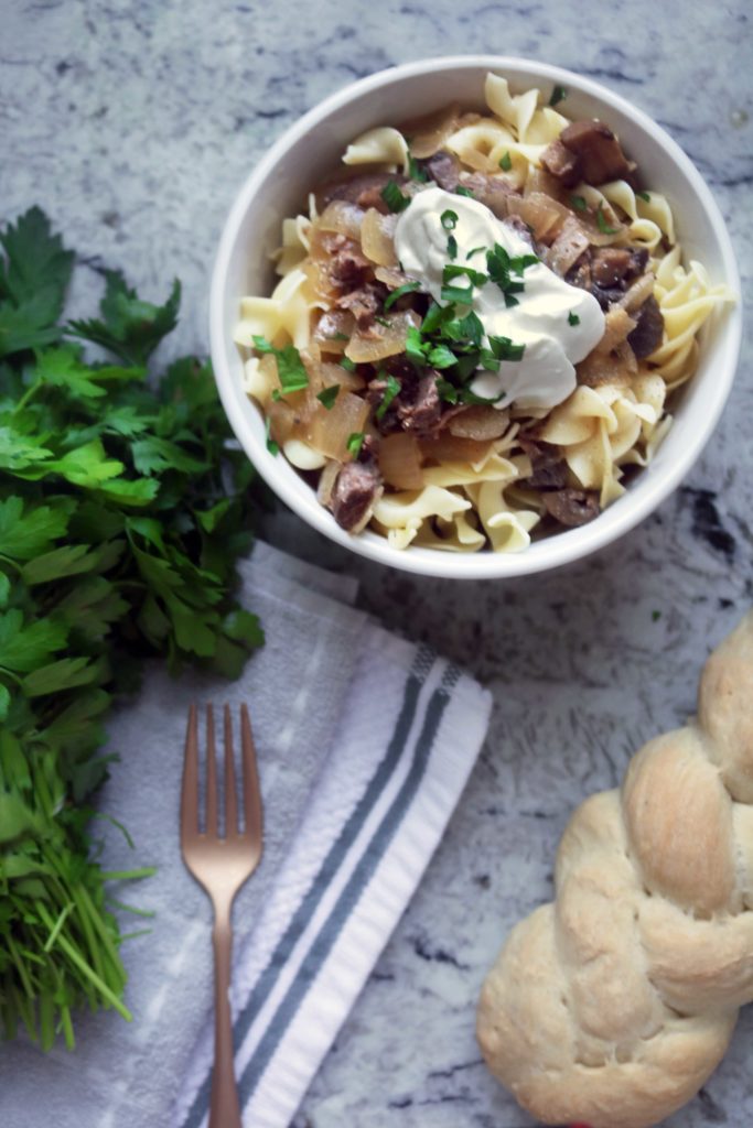 Oktoberfest cauldron brew for the kitchen witch. Beef stroganoff--let's do this!