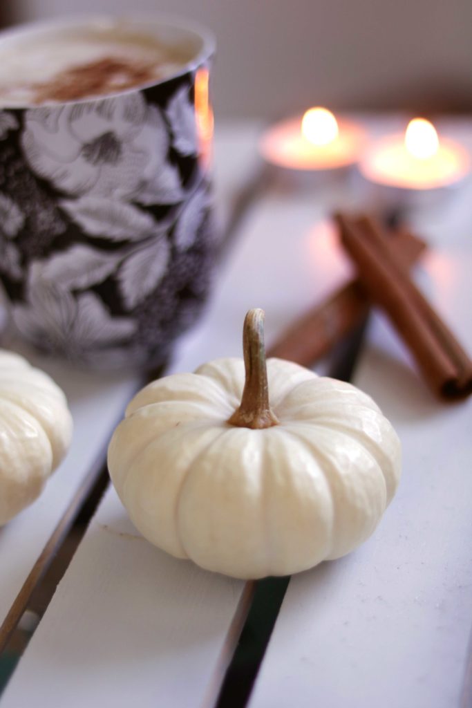 Mini white pumpkin--the key ingredient in a Cinderella Latte!