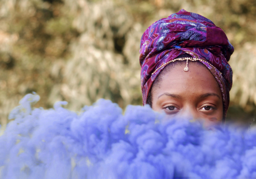 Ceremonial hair wraps.