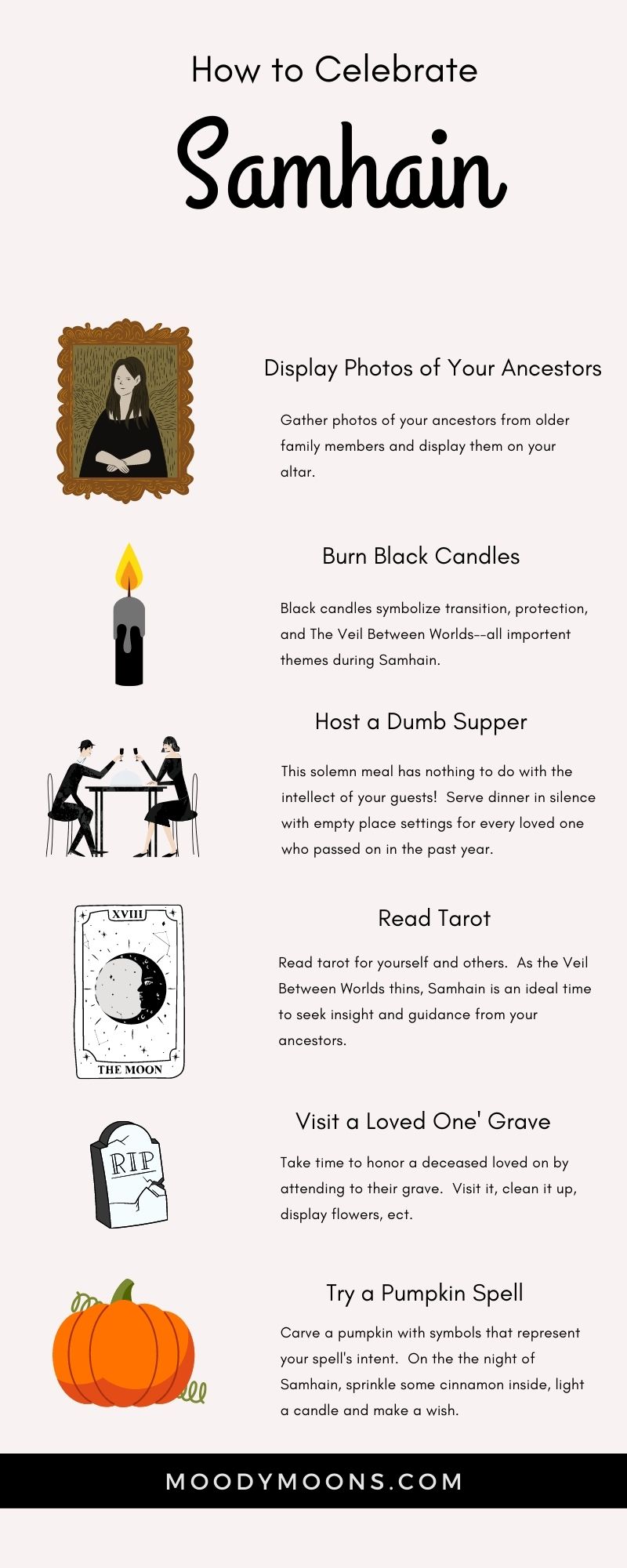 Creative ideas to celebrate the pagan holiday of Samhain.