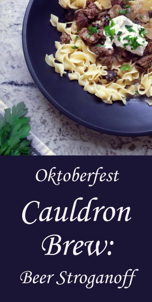 Oktoberfest Cauldron Brew:  A Kitchen Witch's Beer Stroganoff