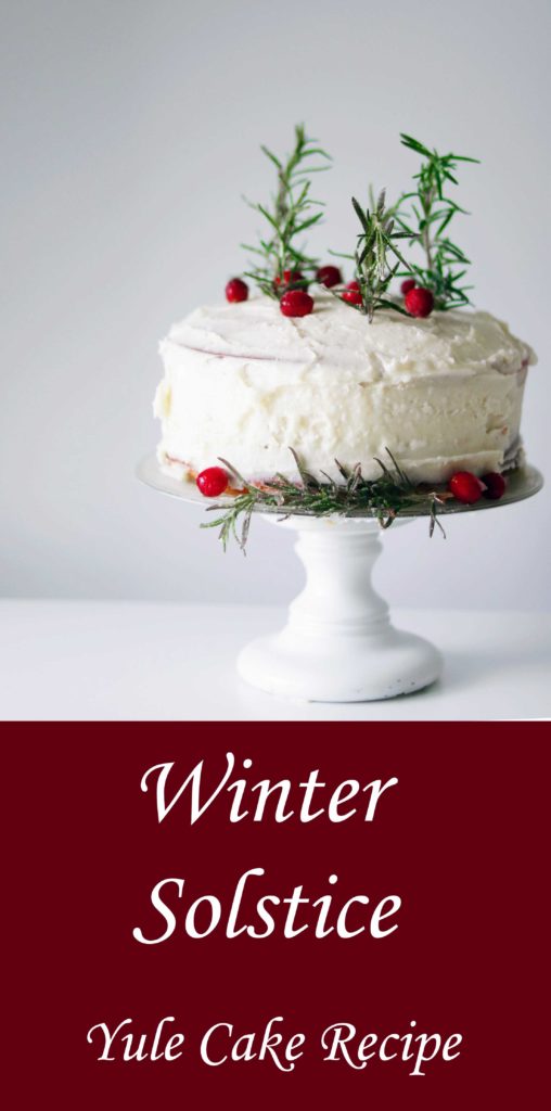 A perfect winter solstice cake recipe for Yule or Christmas.