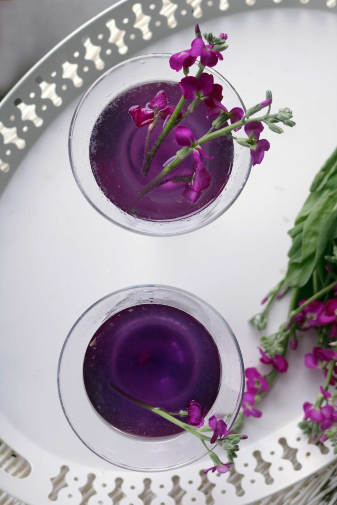 Gorgeous floral cocktail is a perfect addition to your spring Ostara celebration.