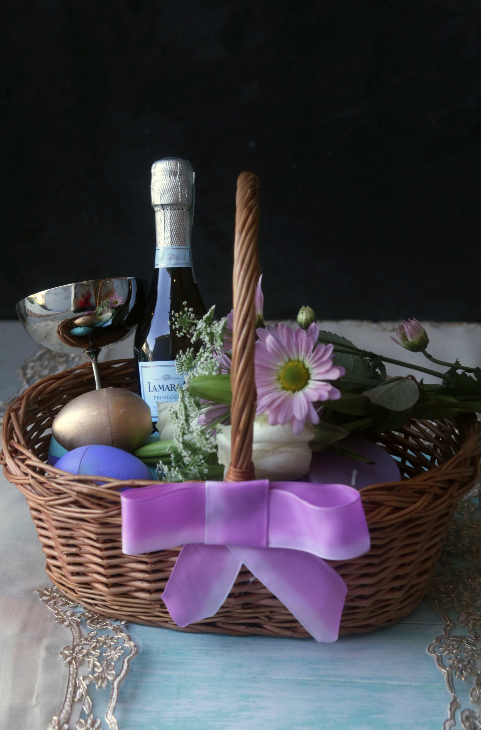 How to create a beautiful, elegant Ostara basket for the Spring Equinox.