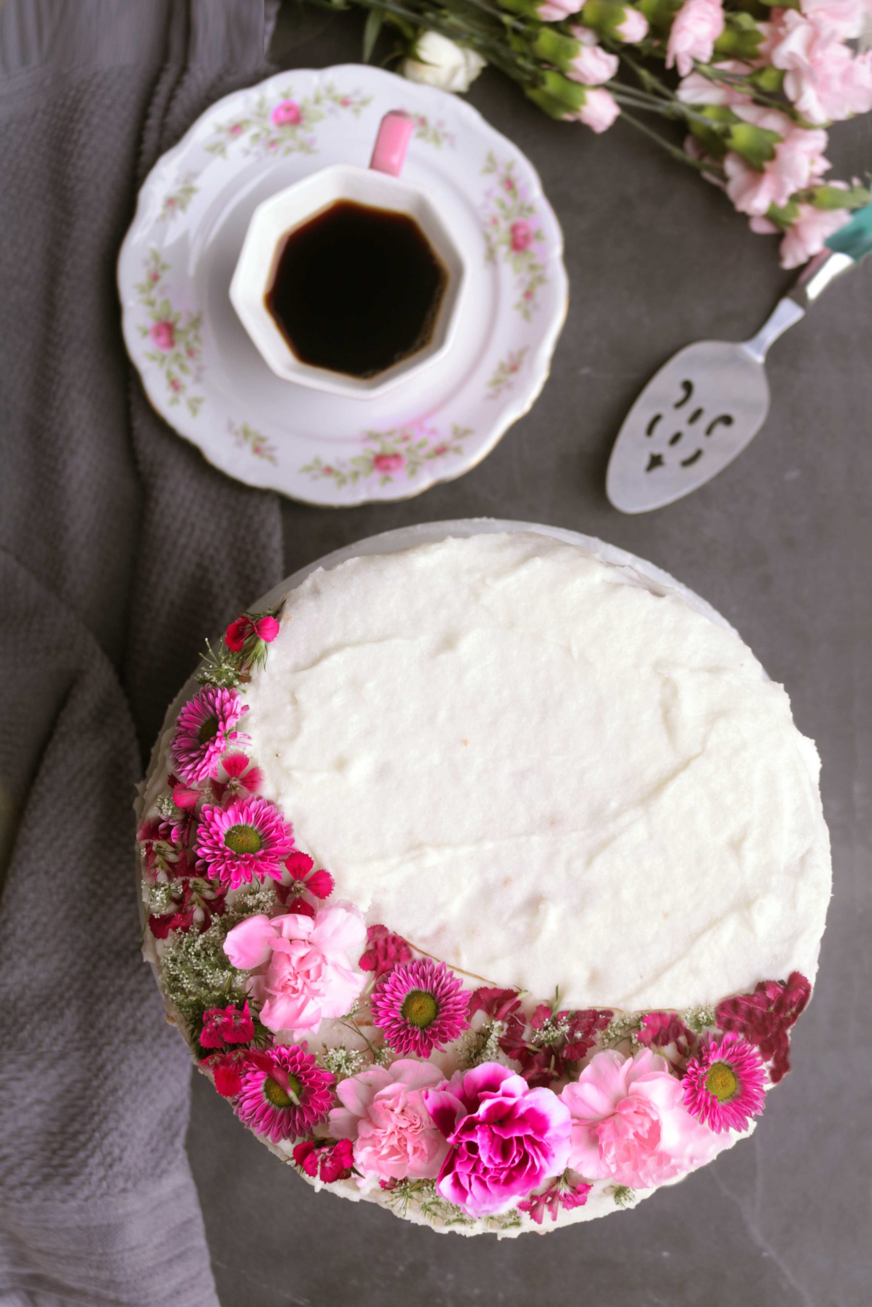 Pink Moon Champagne Cake is an easy way to celebrate the April full moon! Nice for Easter or spring brunches, too!