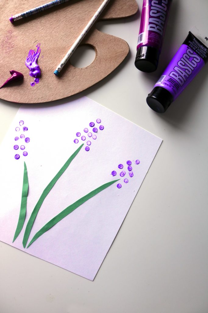 Lavender paper craft for witchy home schooling moms.