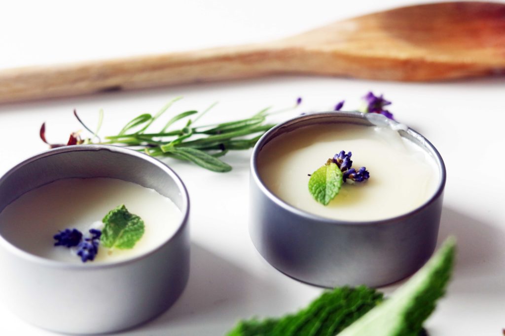 Creamy lavender and mint dream salve. A luxurious DIY treat for a good night's sleep!