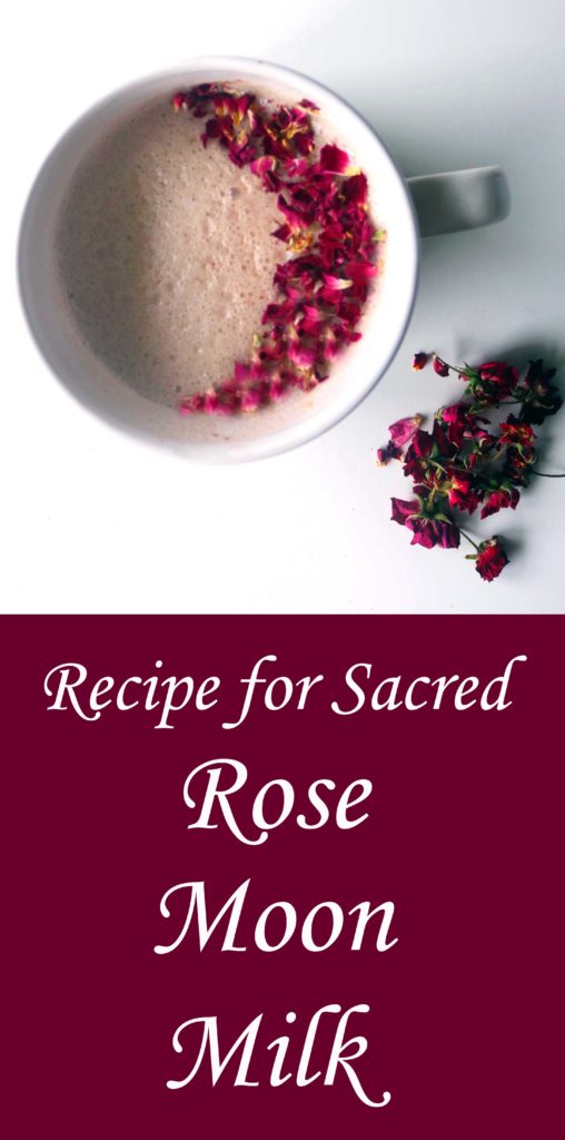 You only need 4 ingredients to make this gorgeous cup of Rose Moon milk.