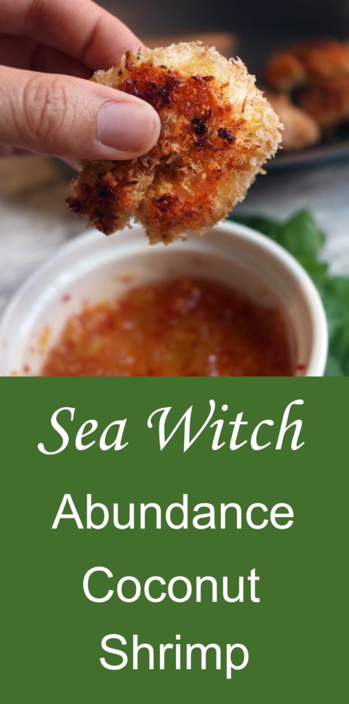 A sea witch's magical recipe for coconut shrimp with marmalade sauce. Magically delicious . . .