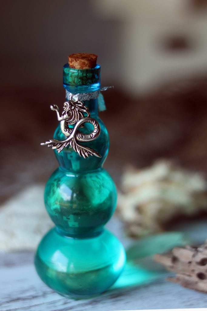 Sea witch ocean potion for Elemental Magic and evoking the power of water.