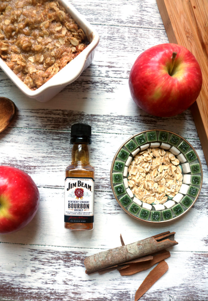 Add a splash of bourbon to your apple crisp for a warm, hearty fall flavor.