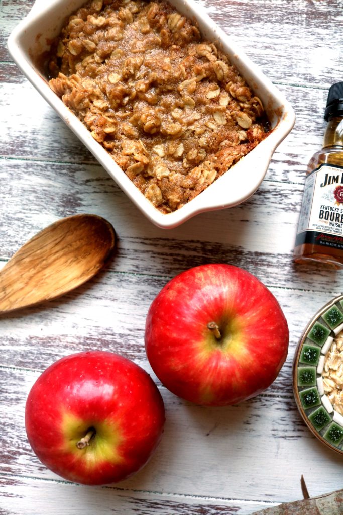 Make the most of your trip the apple orchard this fall with some bourbon apple crisp.