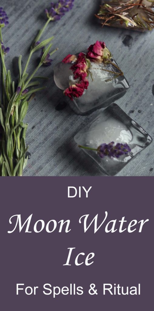 DIY Moon Water made into ice for easy use.