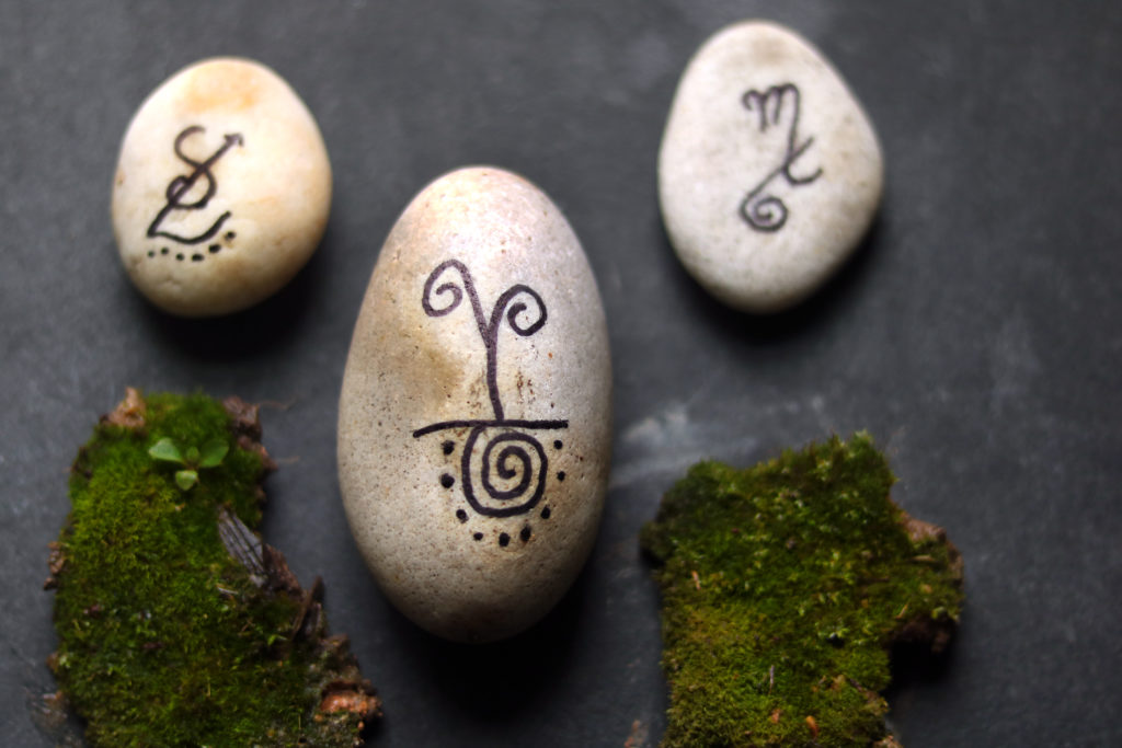 Make a sigil stone for your next altar or spell.