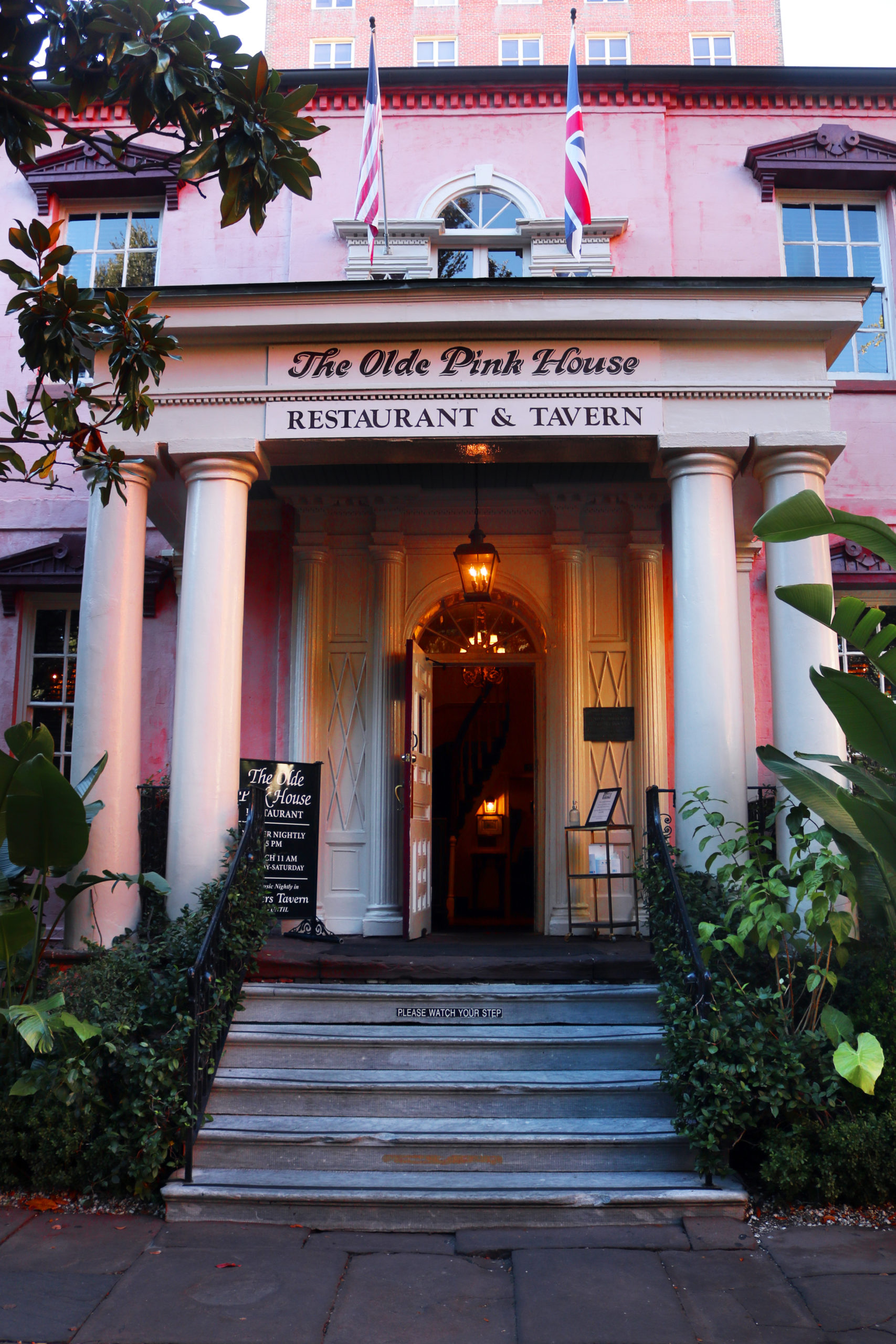 The Haunting of the Old Pink House in Savannah, Georgia.