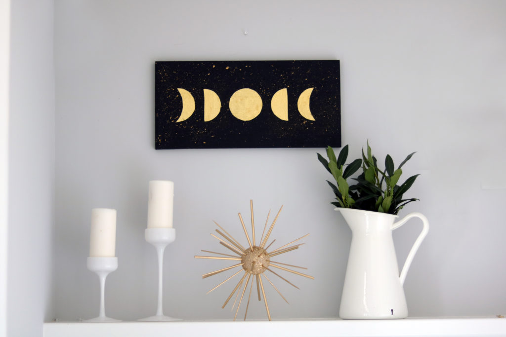 Witchy moon wall art craft.