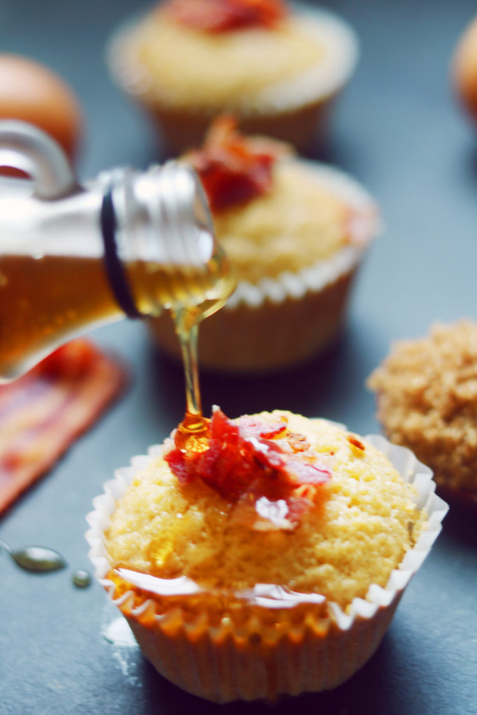 Yummy! Maple corn bread with crispy bacon for the Fall Equinox.