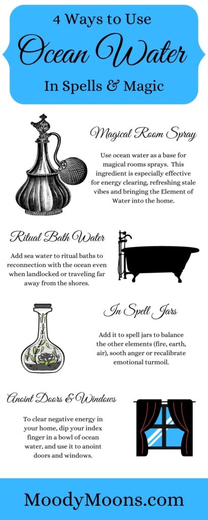 How to use ocean water for witchcraft, magic and spells.