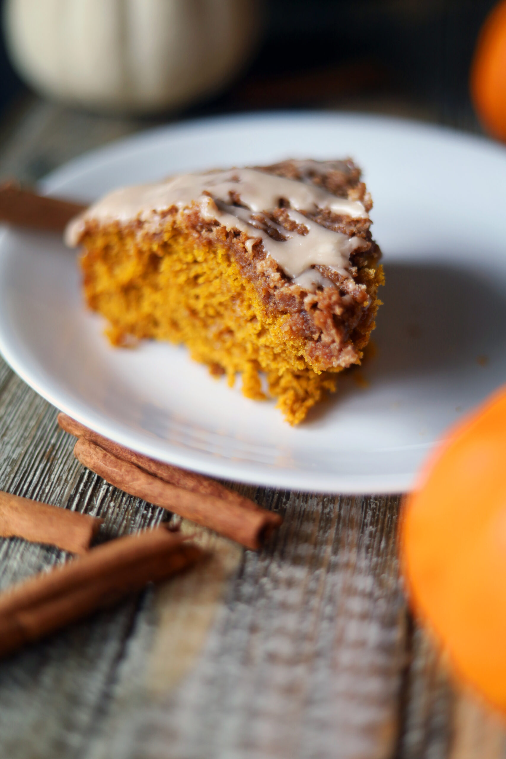 Pumpkin coffee cake is perfect for cakes & ale on Samhain or All Hallow's Eve.