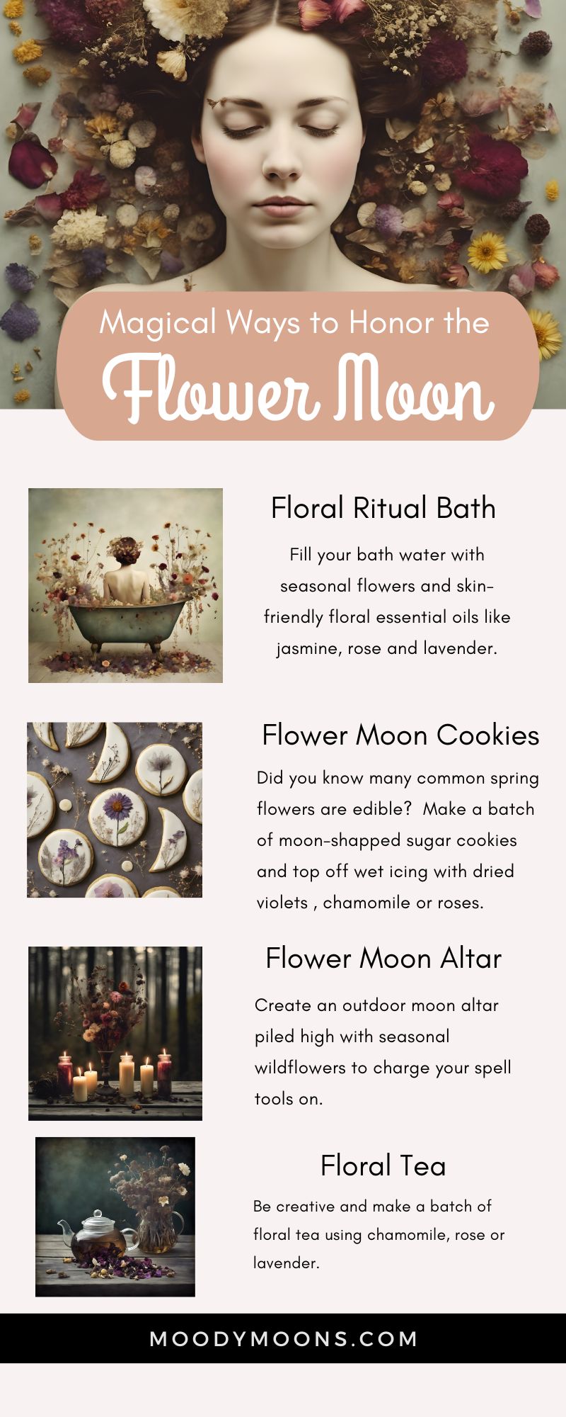 Ideas to celebrate the flower moon. 