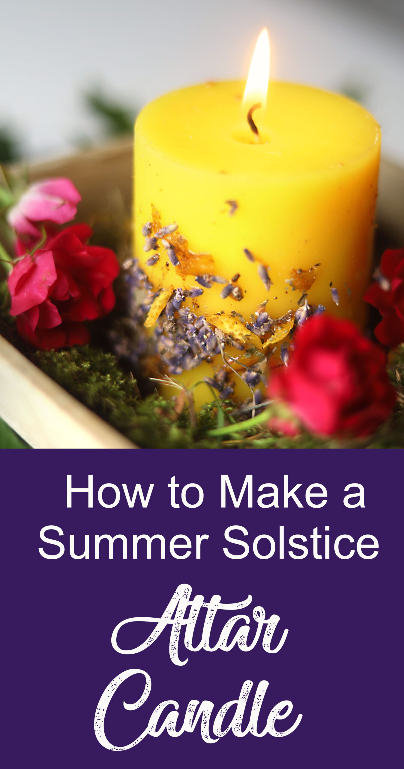 Make your own Summer Solstice altar candle.